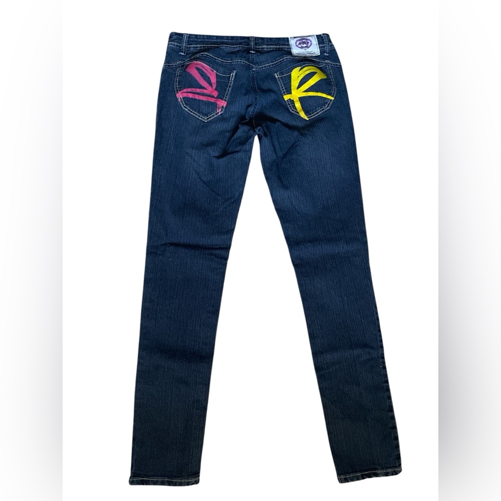 EckoRed Denim Dark Wash Low Rise Skinny Jeans, Size 7/8, Streetwear Urban